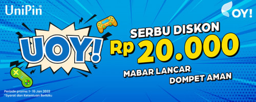 Top Up UniPin Voucher dengan OY! Indonesia Mabar lancar dompet aman!